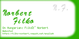 norbert filko business card